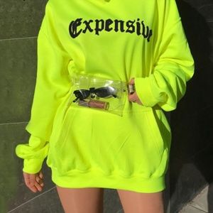 Sampic women print oversize casual neon hoodies